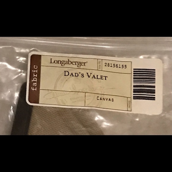 Longaberger “Dad’s Valet” in “Canvas” with Leather look trim - New in Package - Picture 2 of 6